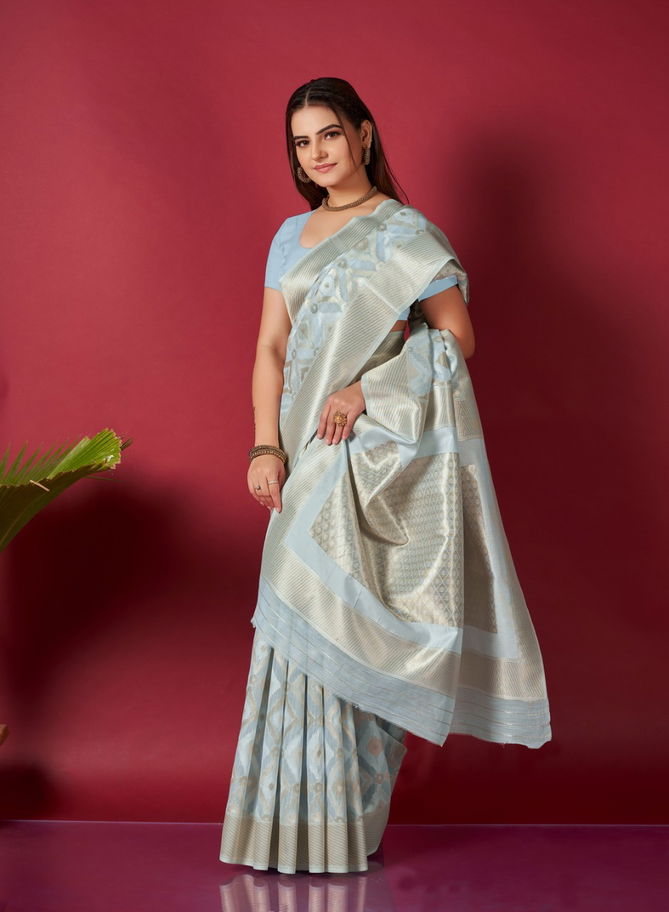 Muskan Linen Party Wear Sarees Catalog